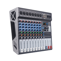 Console de mixage audio professionnelle 8 canaux 2x350W avec 99 effets DSP, contrôleur DJ actif / cartes son de mixage audio