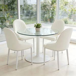 北欧風高級レザーダイニングチェア-モダンデザイン、ソフトクッション、防水仕様、業務用レストラン家具 - Product Image 1