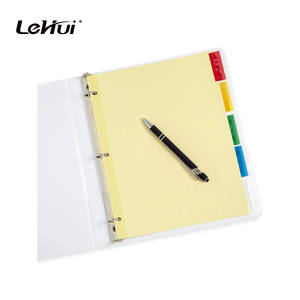 中国批发2/5/6/8标签黄色纸a 4尺寸分隔器，带办公室口袋 - Product Image 2