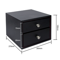Caja de Almacenamiento de Madera Natural con Doble Cajón para Botellas de Aceites Esenciales, Práctica Caja para Guardar Perfumes