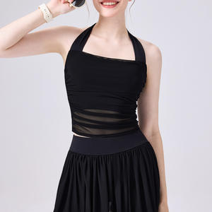 Vêtements pour femmes, haut de yoga à col halter, maille respirante, dos nu, sexy, haut moulant à haute élasticité, sensation nuage - Product Image 6