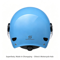 Casque de moto ouvert personnalisé de luxe en ABS, étanche, à dégagement rapide, avec motif, réglable pour la conduite estivale en scooter