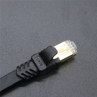 Kabel Patch komunikasi, 40Gbps cat8 sftp 2000MHz RJ45 8P8C Cat8 kabel datar CAT8