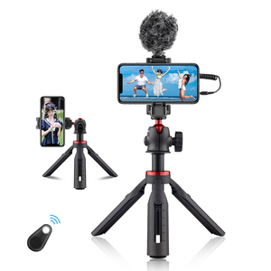 Soporte Para teléfono móvil, trípode con luz led, micrófono, Soporte De teléfono con cámara De vídeo - Product Image 2