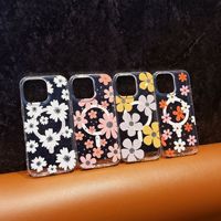 Coques de téléphone portable magnétiques antichoc en TPU+PC de luxe à motif floral pour iPhone 17 Pro Max 17 Air 16 15 14 – Coque transparente