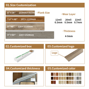 Pavimento in Legno Massello Grigio Bianco <span class=keywords><strong>Parquet</strong></span> in Quercia per Decorazione Interna Pavimento in Vinile SPC da 6mm - Product Image 4