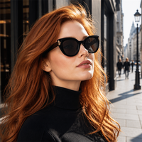 Lunettes de soleil œil de chat tendance de luxe pour femmes, protection UV, logo personnalisé, vente en gros, lunettes de soleil de haute qualité