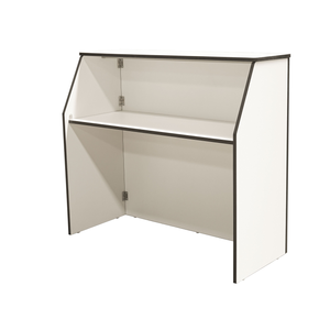 Tavolo e sedute pieghevoli da <span class=keywords><strong>bar</strong></span> da 4' con finitura in laminato bianco - Product Image 1