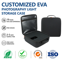 Tas Penyimpanan LED Fill Light Ekstra Besar dengan Casing EVA, Custom Pabrik OEM ODM, Terbagi untuk Penyimpanan, Tas Pembawa Perlengkapan Pencahayaan Studio Profesional