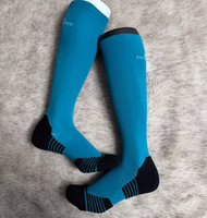 Chaussettes d'équitation respirantes et durables en tricot Coolmax pour adultes unisexes - Chaussettes de sport longues