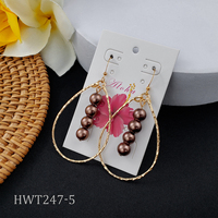 Offre Spéciale simple 14k or larme cerceau coquille perle pendentif goutte d'eau boucle d'oreille pour les femmes