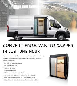 Nuevo Diy Campervan Kit Van <span class=keywords><strong>Camper</strong></span> Extraíble Sala de expansión Rv <span class=keywords><strong>Horno</strong></span> de <span class=keywords><strong>gas</strong></span> con estufa Adorno de metal 4x4 Baño - Product Image 2
