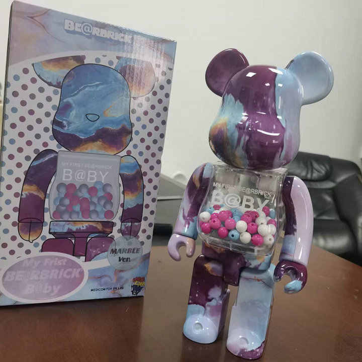 Bearbrick KAW 400% Nebula Chiaki Block Bear Figure for Home Decor