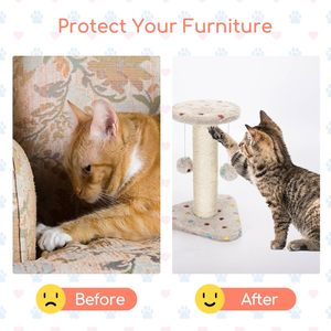 Nobleza piccolo gatto centro attività legno marrone gattino albero rampicante con Sisal gatto tiragraffi appesi giocattoli confezionati in cartone - Product Image 4