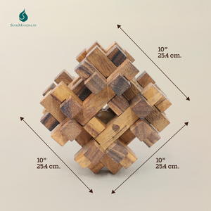 Double Lock a Ball : Puzzle d'évasion avec boule en bois, jeu de logique à double verrouillage, casse-tête éducatif pour enfants et adultes - Product Image 3