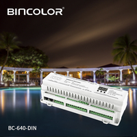 Decodificador DMX512 de alta potencia con pantalla digital RGB RGBW, DMX a PWM, carril DIN, 40 canales,