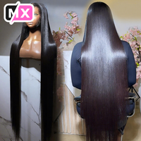 Peluca de Cabello Humano Vietnamita Virgen Liso Natural al por Mayor, Densidad 200%, Pelucas Frontales de Encaje HD 13x4 para Mujeres Afroamericanas