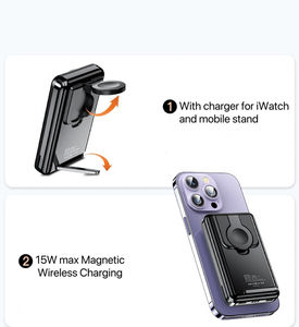 Banque d'alimentation magnétique 5000 100000mah 4 en 1 avec base de charge sans fil <span class=keywords><strong>amovible</strong></span> pour <span class=keywords><strong>Iphone</strong></span> Iwatch et airpods - Product Image 4