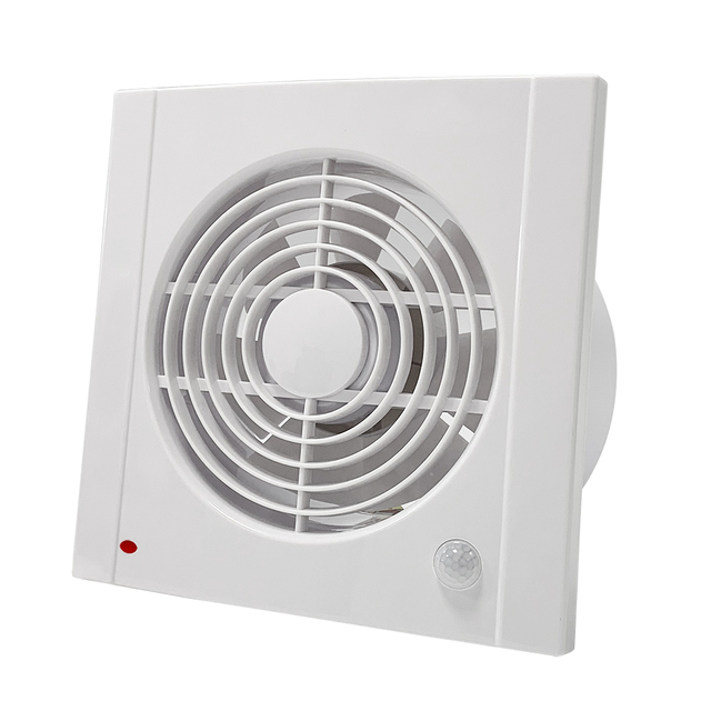4 6 Inch Window Wall Toilet Air Extractor Fan Home Bathroom Plastic Smart Ventilation Exhaust Fan With Motion Sensor