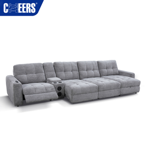 MANWAH CHEERS Meubles de salon modernes, ensemble modulaire sectionnel 4 places en forme de L avec rangement - Product Image 3