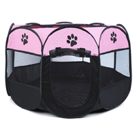 Achteckiger, faltbarer, atmungsaktiver Oxford-Stoff-Käfig für Haustiere – sichere Katzen-Abferkelbox, Hundezelt, Indoor- und Outdoor-Ganzjahresbett