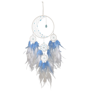 Conjunto de atrapasueños con forma colorida de sueño, forma de borla de plumas, decoración colgante de pared de habitación tradicional, decoración Interior del hogar - Product Image 2