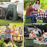 Toilette de camping pliable, étanche, en plastique, mobile, à séparation sèche, stable, pour voiture, caravane, adulte, usage extérieur