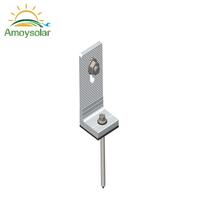 Kit de montage solaire pour toiture Amoy avec composants d'étanchéité étanches, modèle pince pour toiture à joint debout 01, garantie 10 ans
