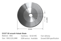 Lame circulaire lisse DOST 090 90 mm pour couteau électrique à kebab