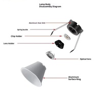 Projecteur moderne à cadre très étroit en aluminium nouveau Downlight intégré tasse profonde anti-éblouissement salon colline spectre complet 75 trous