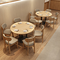 Tables et chaises de restaurant cafétéria magasin de thé au lait tables et chaises en bois massif table et chaises de restauration rapide Mobilier de salle à manger