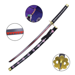 Offre Spéciale <span class=keywords><strong>Shusui</strong></span> longue épée 104cm Carton lame émoussée en bambou pour <span class=keywords><strong>Zoro</strong></span> One Piece inspiré par Bleach Anime en bois plastique - Product Image 2