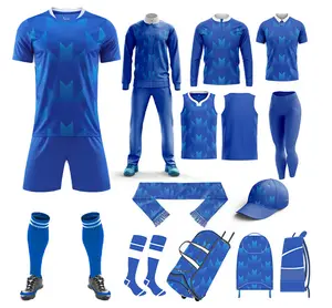 2023-2024 Uniforme de fútbol para hombre, camiseta personalizada de poliéster de secado rápido, conjunto de fútbol de alta calidad, ropa deportiva de entrenamiento impresa al por mayor