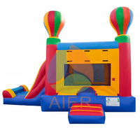 Promotion : Château gonflable commercial extérieur arc-en-ciel avec toboggan, idéal pour la location