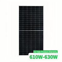 Type P de qualité A 630W 625W 620W 615W 610W Cadre en alliage d'aluminium anodisé argenté 182 Module facial mono demi-cellule demi-pont solaire