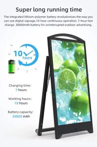 Écran publicitaire portable d'extérieur mobile alimenté 43 pouces IP65 OEM avec écran tactile interactif TP 43 pouces IP65 LED - Product Image 5
