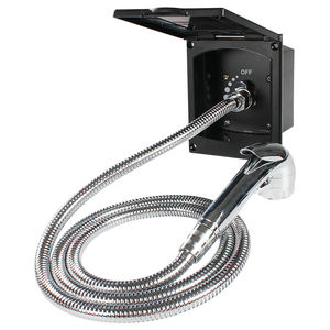 HEYRV Caravan Accessories Kit de boîte de <span class=keywords><strong>douche</strong></span> extérieure noire pour camping-car Pulvérisateur extérieur à connexion rapide <span class=keywords><strong>avec</strong></span> tuyau - Product Image 1