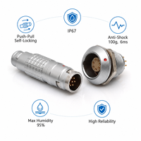 Connecteur Circulaire Push-Pull Série K en Gros d'Usine Compatible avec LEMO 0K 1K 2K 3K 4K Connecteur Métallique 2-30 Broches