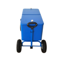 Chariot isotherme multifonctionnel 73L avec roues et poignée de traction pour la natation – Glacière métallique pour garder au frais