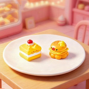 Miniatures en résine pour paysages, petits animaux, desserts, aliments de jeu, décorations DIY pour maison de poupée, accessoires suspendus, miniatures de bureau - Product Image 4