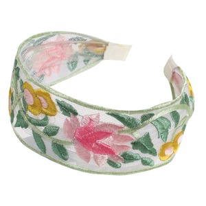 Lace Floral Embroidery Headband Women <b>Sweet</b> Style Daily Use Handmade Hairband With <b>Flowers</b> Wide Edge Decorative Hair Accessory - Product Image 5