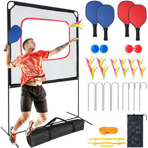 Juego Multifuncional para Exteriores, Combo de Pickleball y Bádminton para 4 Jugadores, Incluye Red, Palas, Pelotas y Bolsa para la Familia - Product Image 3