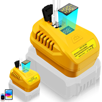 Chargeur rapide 100W double port USB-A USB-C compatible avec les batteries DCB204 DCB200 20V, adaptateur de charge portable pour les voyages et les activités de plein air