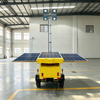 Tour d'éclairage solaire mobile portable avec des lampes LED à haut lumen pour les chantiers éloignés