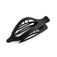 Pince à cheveux plate en plastique, grande pince à bec de canard tendance, idéale pour les cheveux volumineux, fixation solide, ne glisse pas facilement.