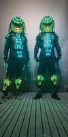 Costume LED Lumineux pour Scène, Tenue de Robot LED, Vêtements LED, Combinaisons Lumineuses LED pour Spectacles de Danse