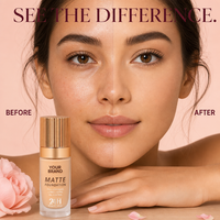 Fond de Teint Matifiant Contrôle Sébum Longue Tenue Effet Naturel Produit Cosmétique Marque Blanche