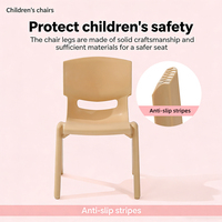 Chaises et tables pour enfants en plastique durables, colorées, empilables, modernes, écologiques, avec dossier ergonomique en arc, en PP sûr pour l'école - Vente en gros