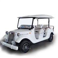 Voiture électrique vintage 4 roues, certifiée, véhicule de tourisme à basse vitesse, grand espace pour navette d'hôtel et cérémonies de mariage