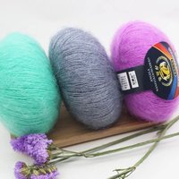 Fil à tricoter doux et moelleux en mélange de mohair et d'acrylique de qualité supérieure pour le tricot à la main, le crochet et le tissage, teint, écologique et antibactérien